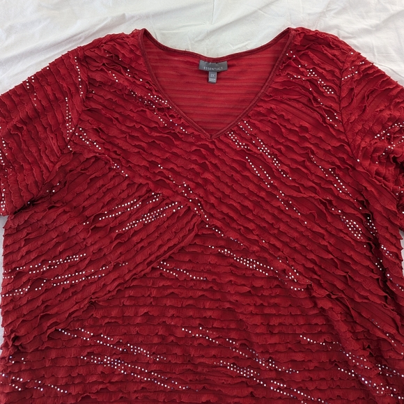 Essentials Ruffled & Sequined Blouse - Picture 9 of 9